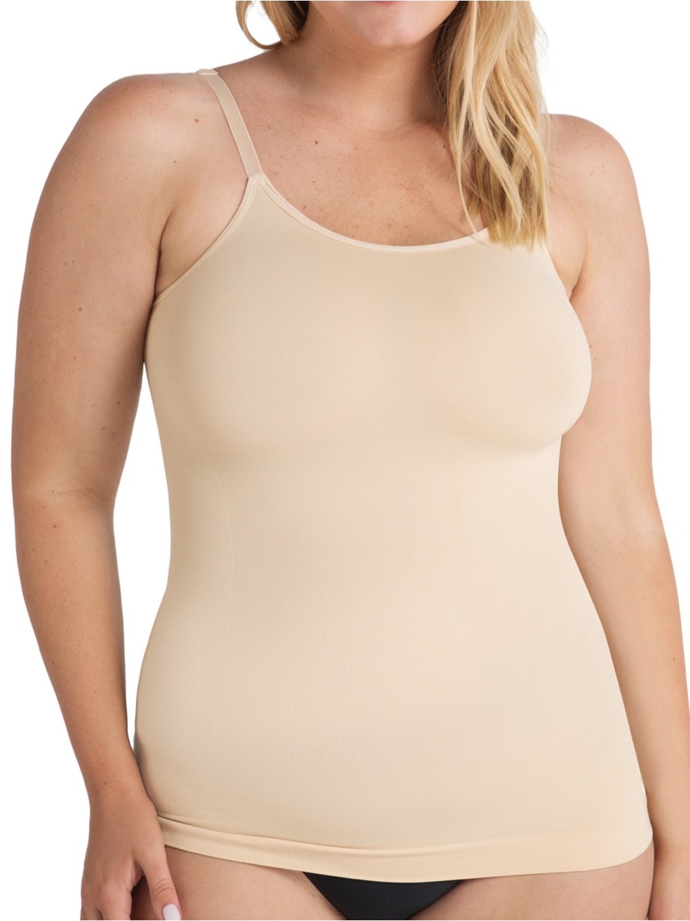 Shapermint Essentials All Day Every Day Scoop Neck Shaping Cami Women L Chai